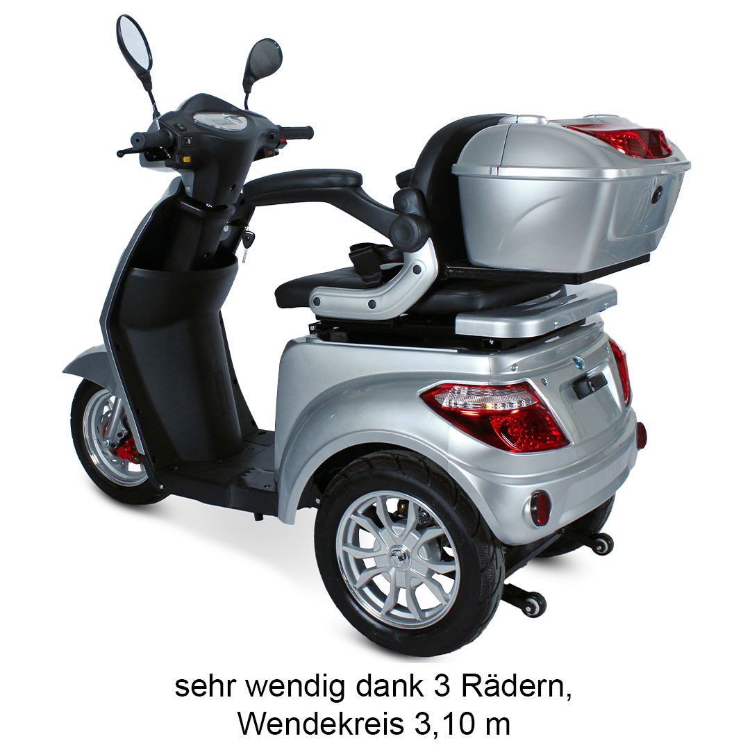 Eco Engel 500 Seniorenmobil 25 km/h in silber von schräg hinten