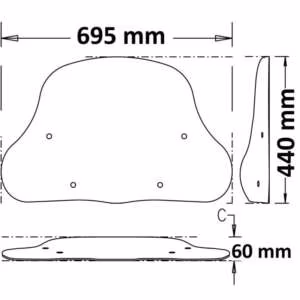 NIU Short Windshield / Windschutzscheibe von Isotta für MQiGT Serie – Bild 3